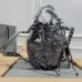 Balenciaga Bucket Bag: Burgundy Leather, Studded Edges, A Bold Fashion Statement size:30×23×17cm #A54208