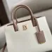 Burberry Handbag: Two - Tone Leather &amp; Gold “TB” Logo, Epitomizing Sophisticated Elegance size:27×11×20cm #A54200