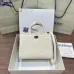 Burberry Timeless White Leather Handbag with Gold - Accented Lock and Dual Handles size:24×3×9cm #A54100