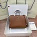 Burberry Timeless White Leather Handbag with Gold - Accented Lock and Dual Handles size:24×3×9cm #A54100