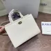 Burberry Timeless White Leather Handbag with Gold - Accented Lock and Dual Handles size:24×3×9cm #A54100