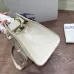 Burberry Timeless White Leather Handbag with Gold - Accented Lock and Dual Handles size:24×3×9cm #A54100