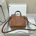 Burberry Timeless White Leather Handbag with Gold - Accented Lock and Dual Handles size:24×3×9cm #A54100