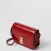 Burberry TB Leather Shoulder Bag - Burgundy Shoulder Bags #A51002