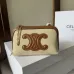 CELINE CLUTCH ON CHAIN CUIR TRIOMPHE IN TEXTILE AND CALFSKIN #A49271