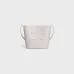 Celine Calfskin Leather Small Triomphe Bucket Bag  Brown/White #A49264