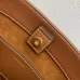 Celine Calfskin Leather Small Triomphe Bucket Bag  Brown/White #A49264