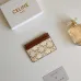 Celine Leather Card Case with Logo Print #A46199