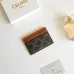 Celine Leather Card Case with Logo Print #A46199