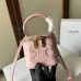 Celine Smooth Calfskin Cuir Triomphe Mini Vanity Case Tan #A49273