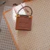 Celine Smooth Calfskin Cuir Triomphe Mini Vanity Case Tan #A49273