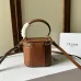 Celine Smooth Calfskin Cuir Triomphe Mini Vanity Case Tan #A49273