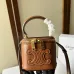 Celine Smooth Calfskin Cuir Triomphe Mini Vanity Case Tan #A49273