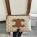 SMALL POUCH WITH STRAP IN TRIOMPHE CANVAS WITH CELINE PRINT #A49263