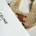 vCELINE CLASSIC PANIER HOBO BAG IN RAFFIA AND CALFSKIN #A49278