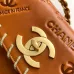 CHANEL Calfskin Embossed Medium Flap Natural #A49168