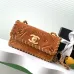 CHANEL Calfskin Embossed Medium Flap Natural #A49168