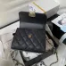 CHANEL Caviar Quilted Chain Top Handle With Chain White/Black #A49146