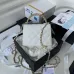 CHANEL Caviar Quilted Chain Top Handle With Chain White/Black #A49146