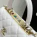 CHANEL Lambskin Lacquered Quilted Mini Trendy CC Tote Bag White #A50845