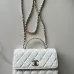 CHANEL Lambskin Quilted Crystal Top Handle Clutch #A50415
