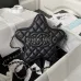 CHANEL Lambskin Quilted Walk of Fame Star Bag Black #A49166