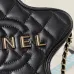 CHANEL Lambskin Quilted Walk of Fame Star Bag Black #A49166