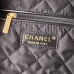 Chanel 22 handbag, Shiny calfskin &amp; gold-tone metal , black #A49167