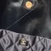 Chanel 22 handbag, Shiny calfskin &amp; gold-tone metal , black #A49167