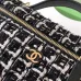 Chanel 25C Black and White Tweed Top Handle Vanity Case #A49148