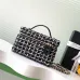 Chanel 25C Black and White Tweed Top Handle Vanity Case #A49148
