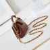 Chanel Brown Quilted Lambskin Top Handle Mini Bag Brushed #A49152