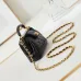 Chanel Brown Quilted Lambskin Top Handle Mini Bag Brushed #A49152