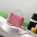 Chanel Lambskin Quilted Metal Small Top Handle Vanity Case #A50409
