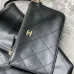 Chanel Maxi shopping bag, Calfskin &amp; gold-tone metal, black #A49134