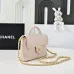 Chanel Mini Rectangular Flap with Top Handle Black Lambsk #A50222