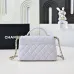 Chanel Mini Rectangular Flap with Top Handle Black Lambsk #A50222