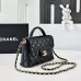 Chanel Mini Rectangular Flap with Top Handle Black Lambsk #A50222
