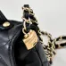 Chanel Mini Rectangular Flap with Top Handle Black Lambsk #A50222