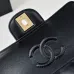 Chanel Mini Rectangular Flap with Top Handle Black Lambsk #A50222