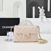 Chanel Mini Rectangular Flap with Top Handle Black Lambsk #A50222