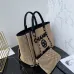 Chanel Natural Raffia Small Deauville Tote size:34cm #A54036