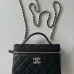Chanel New Black Gold Cosmetic Bag #A50414