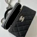 Chanel New Black Gold Cosmetic Bag #A50414