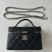 Chanel New Black Gold Cosmetic Bag #A50414