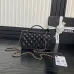 Wallet on chain - Shiny grained calfskin &amp; silver-tone metal #A49149