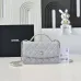 Wallet on chain - Shiny grained calfskin &amp; silver-tone metal #A49149