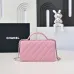 Wallet on chain - Shiny grained calfskin &amp; silver-tone metal #A49149