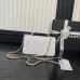 Wallet on chain - Shiny grained calfskin &amp; silver-tone metal #A49149