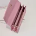 Wallet on chain - Shiny grained calfskin &amp; silver-tone metal #A49149